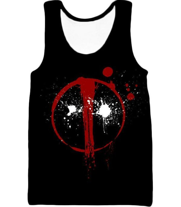 Deadpool Hoodie - Deadpool Graphic Logo Black Hoodie - Tank Top