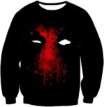 Deadpool Hoodie - Deadpool Graphic Mask Fan Art All Black Hoodie - Sweatshirt