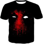 Deadpool Hoodie - Deadpool Graphic Mask Fan Art All Black Hoodie - T-Shirt