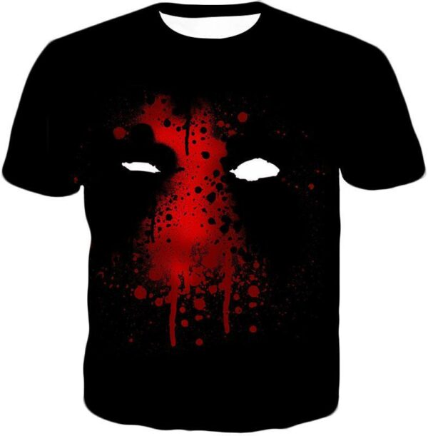 Deadpool Hoodie - Deadpool Graphic Mask Fan Art All Black Hoodie - T-Shirt