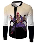 Deadpool Hoodie - Deadpool Shenanigans Comical Print White Hoodie - Jacket