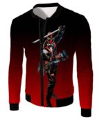 Deadpool Hoodie - Deadpool Suit-Up Action Black Hoodie - Jacket