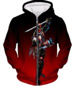 Deadpool Hoodie - Deadpool Suit-Up Action Black Hoodie - Zip Up Hoodie