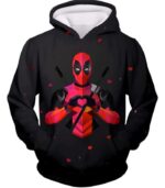 Deadpool Hoodie - I Heart Deadpool Graphic Black Hoodie