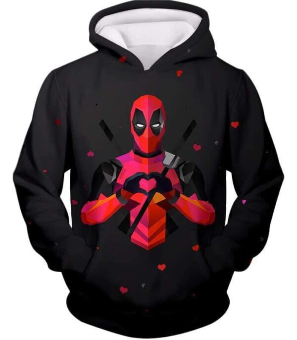 Deadpool Hoodie - I Heart Deadpool Graphic Black Hoodie