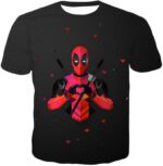 Deadpool Hoodie - I Heart Deadpool Graphic Black Hoodie - T-Shirt