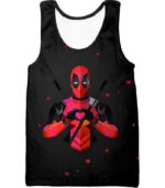 Deadpool Hoodie - I Heart Deadpool Graphic Black Hoodie - Tank Top