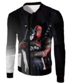 Deadpool Hoodie - Marvel Universe Deadpool And Death HD Black Hoodie - Jacket