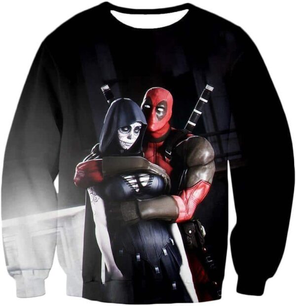 Deadpool Hoodie - Marvel Universe Deadpool And Death HD Black Hoodie - Sweatshirt