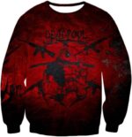 Deadpool Hoodie - Super Regenerating Marvel Hero Deadpool Graphic Red Hoodie - Sweatshirt