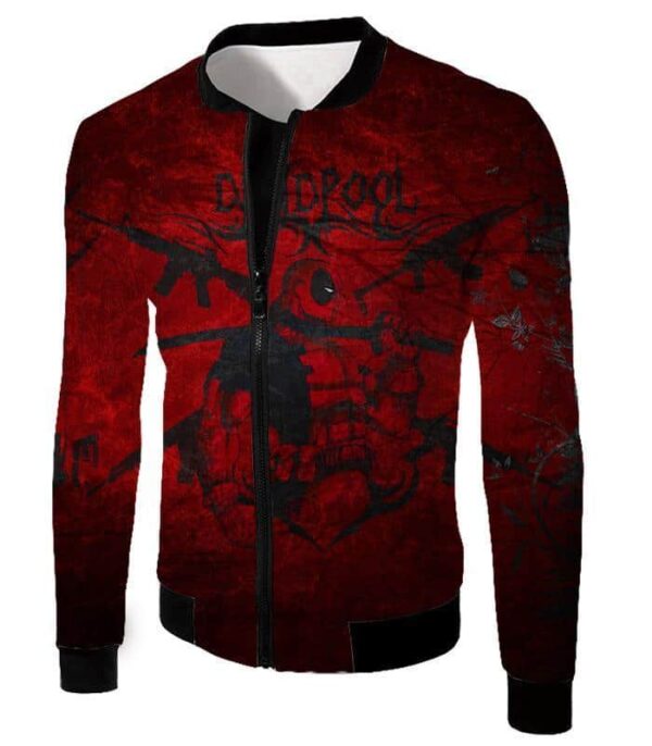 Deadpool Hoodie - Super Regenerating Marvel Hero Deadpool Graphic Red Hoodie - Jacket