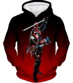 Deadpool Zip Up Hoodie - Deadpool Suit-Up Action Black Zip Up Hoodie - Hoodie