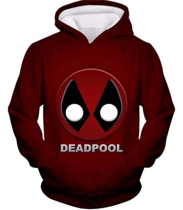 Deadpool Zip Up Hoodie - Marvel’s Deadpool Graphic Logo Red Zip Up Hoodie - Hoodie