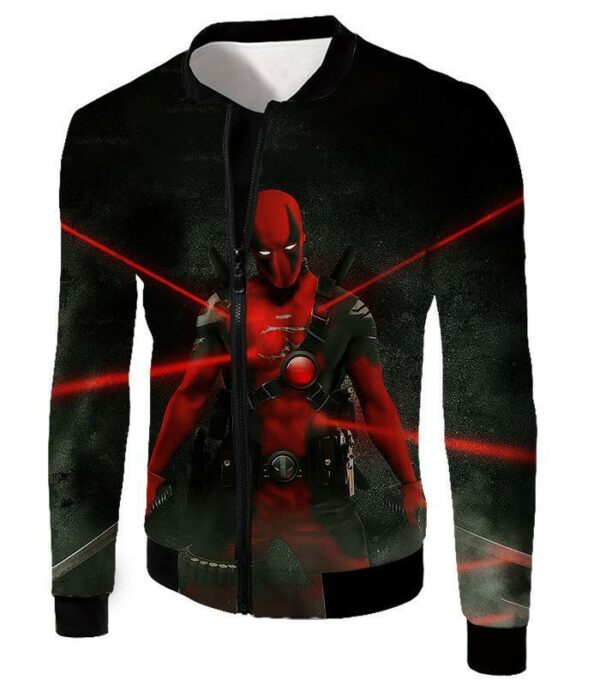 Deadpool Zip Up Hoodie - Mutant Weapon X Project Deadpool Action Black Zip Up Hoodie - Jacket