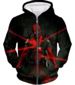 Deadpool Zip Up Hoodie - Mutant Weapon X Project Deadpool Action Black Zip Up Hoodie