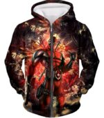 Deadpool Zip Up Hoodie - Ultimate Action Anti-Hero Deadpool Zip Up Hoodie