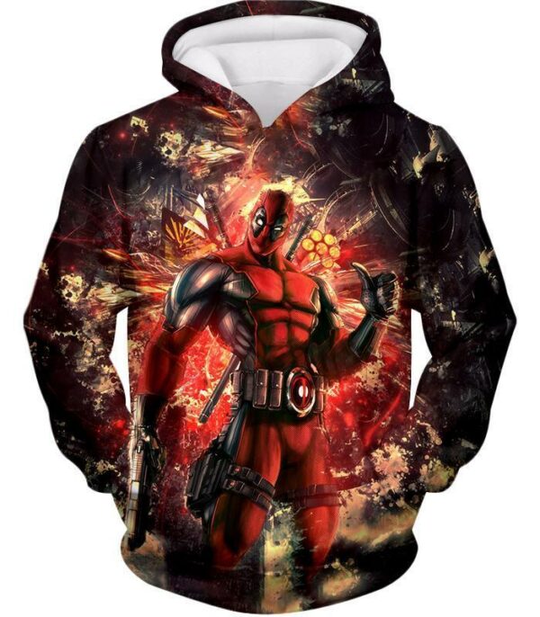 Deadpool Zip Up Hoodie - Ultimate Action Anti-Hero Deadpool Zip Up Hoodie - Hoodie