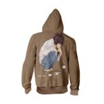 Death Note L Hoodie - L Sitting Zip Up Hoodie - Death Note Apparel