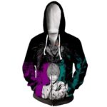 Death Note Light And Ryuk  Zip Up Hoodie - Death Note Hoodie Jacket