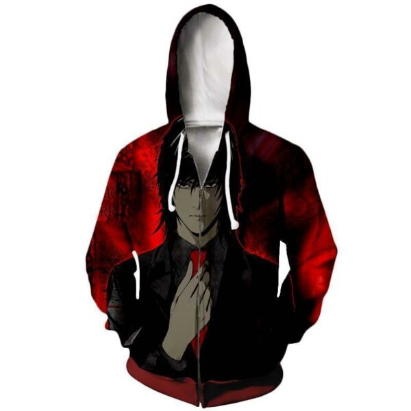 Death Note Teru Mikami Zip Up Hoodie - Death Note Hoodie Jacket