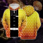 Demon Slayer Kimetsu No Yaiba Agatsuma Zenitsu Golden Cosplay Hoodie