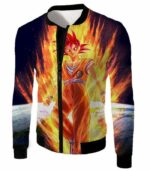 Dragon Ball Super Anime Art Goku Super Saiyan God Cool Graphic Zip Up Hoodie - Jacket