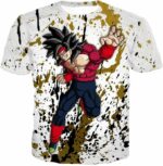 Dragon Ball Super Bardock Super Saiyan 4 Action White Hoodie - DBZ Clothing Hoodie - T-Shirt