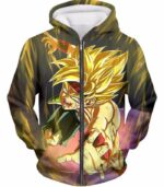 Dragon Ball Super Bardock The Super Saiyan Anime Black Hoodie - Zip Up Hoodie