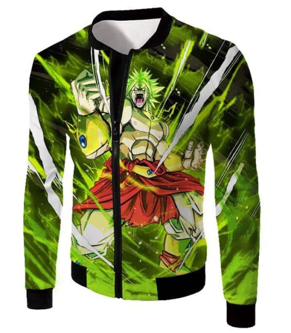 Dragon Ball Super Broly Legendary Super Saiyan Graphic Anime Zip Up Hoodie - Jacket