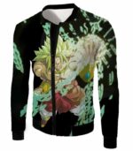 Dragon Ball Super Broly The Legendary Super Saiyan Action Black Zip Up Hoodie - Jacket