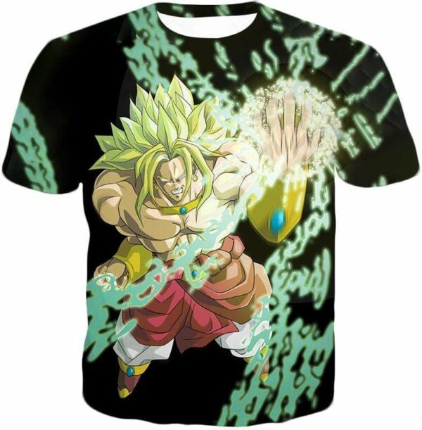 Dragon Ball Super Broly The Legendary Super Saiyan Action Black Zip Up Hoodie - T-Shirt