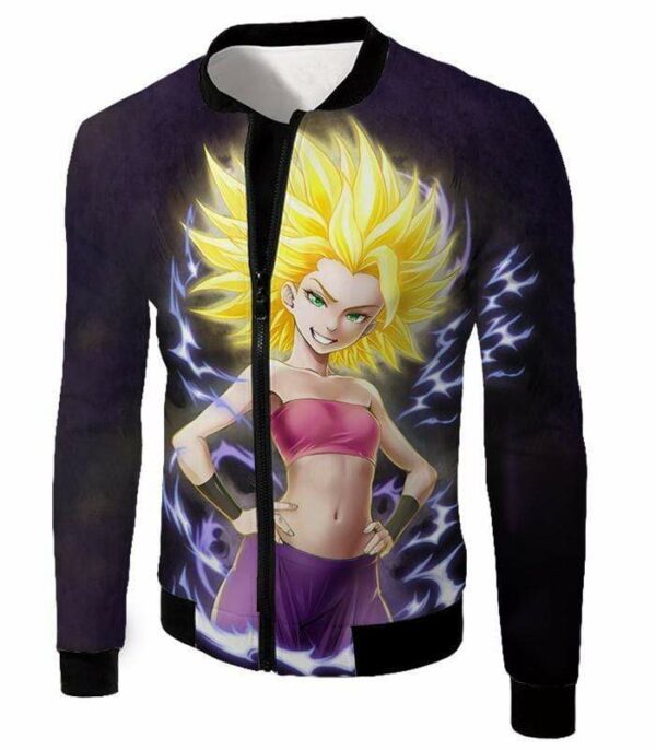 Dragon Ball Super Caulifla Cool Super Saiyan Universe 6 Black Hoodie - Jacket