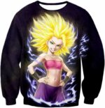 Dragon Ball Super Caulifla Cool Super Saiyan Universe 6 Black Hoodie - Sweatshirt