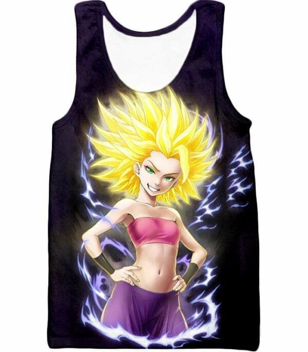 Dragon Ball Super Caulifla Cool Super Saiyan Universe 6 Black Hoodie - Tank Top