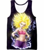 Dragon Ball Super Caulifla Cool Super Saiyan Universe 6 Black Zip Up Hoodie - Tank Top