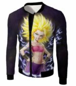 Dragon Ball Super Caulifla Cool Super Saiyan Universe 6 Black Zip Up Hoodie - Jacket