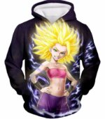 Dragon Ball Super Caulifla Cool Super Saiyan Universe 6 Black Zip Up Hoodie - Hoodie