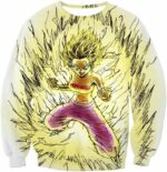 Dragon Ball Super Caulifla The Female Super Saiyan Cool Art White Hoodie - Sweatshirt