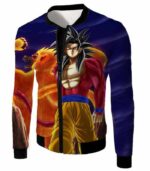 Dragon Ball Super Controlled Beast Form Goku Super Saiyan 4 Blue Hoodie - Jacket