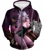 Dragon Ball Super Cool Evil Android 21 Ly Cute Hoodie - DBZ Clothing Hoodie - Zip Up Hoodie