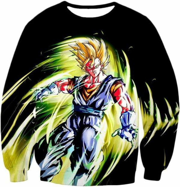 Dragon Ball Super Cool Fusion Warrior Vegito Super Saiyan Mode Black Hoodie - Sweatshirt