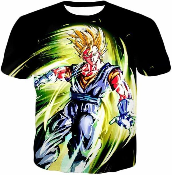 Dragon Ball Super Cool Fusion Warrior Vegito Super Saiyan Mode Black Zip Up Hoodie - T-Shirt