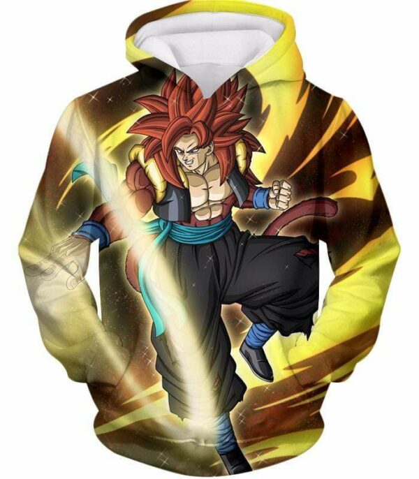 Dragon Ball Super Cool Gogeta Xeno Super Saiyan 4 Action Graphic Zip Up Hoodie - DBZ Hoodie - Hoodie