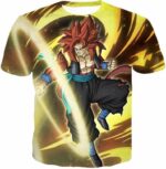 Dragon Ball Super Cool Gogeta Xeno Super Saiyan 4 Action Graphic Zip Up Hoodie - DBZ Hoodie - T-Shirt