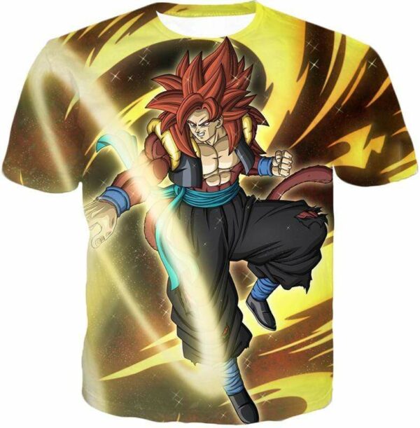 Dragon Ball Super Cool Gogeta Xeno Super Saiyan 4 Action Graphic Zip Up Hoodie - DBZ Hoodie - T-Shirt