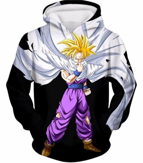 Dragon Ball Super Cool Gohan Full Super Saiyan Black Hoodie - DBZ Hoodie