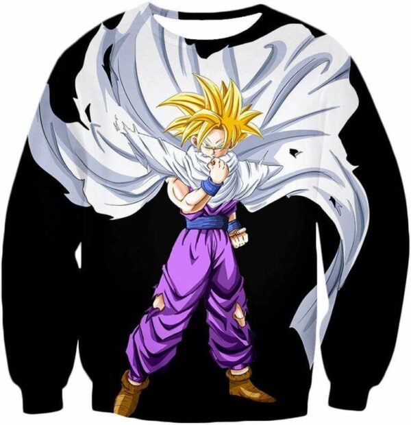 Dragon Ball Super Cool Gohan Full Super Saiyan Black Hoodie - DBZ Hoodie - Sweatshirt