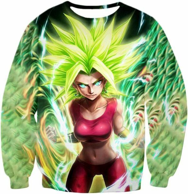Dragon Ball Super Cool Legendary Super Saiyan Kale Graphic Zip Up Hoodie - DBZ Clothing Hoodie - Sweatshirt