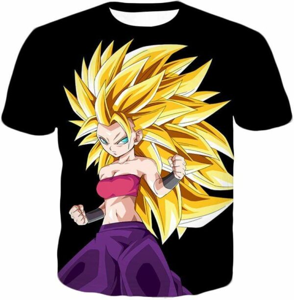 Dragon Ball Super Cool Saiyan Caulifla Super Saiyan 3 Black Hoodie - Dragon Ball Z Hoodie - T-Shirt