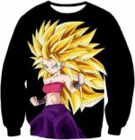 Dragon Ball Super Cool Saiyan Caulifla Super Saiyan 3 Black Hoodie - Dragon Ball Z Hoodie - Sweatshirt